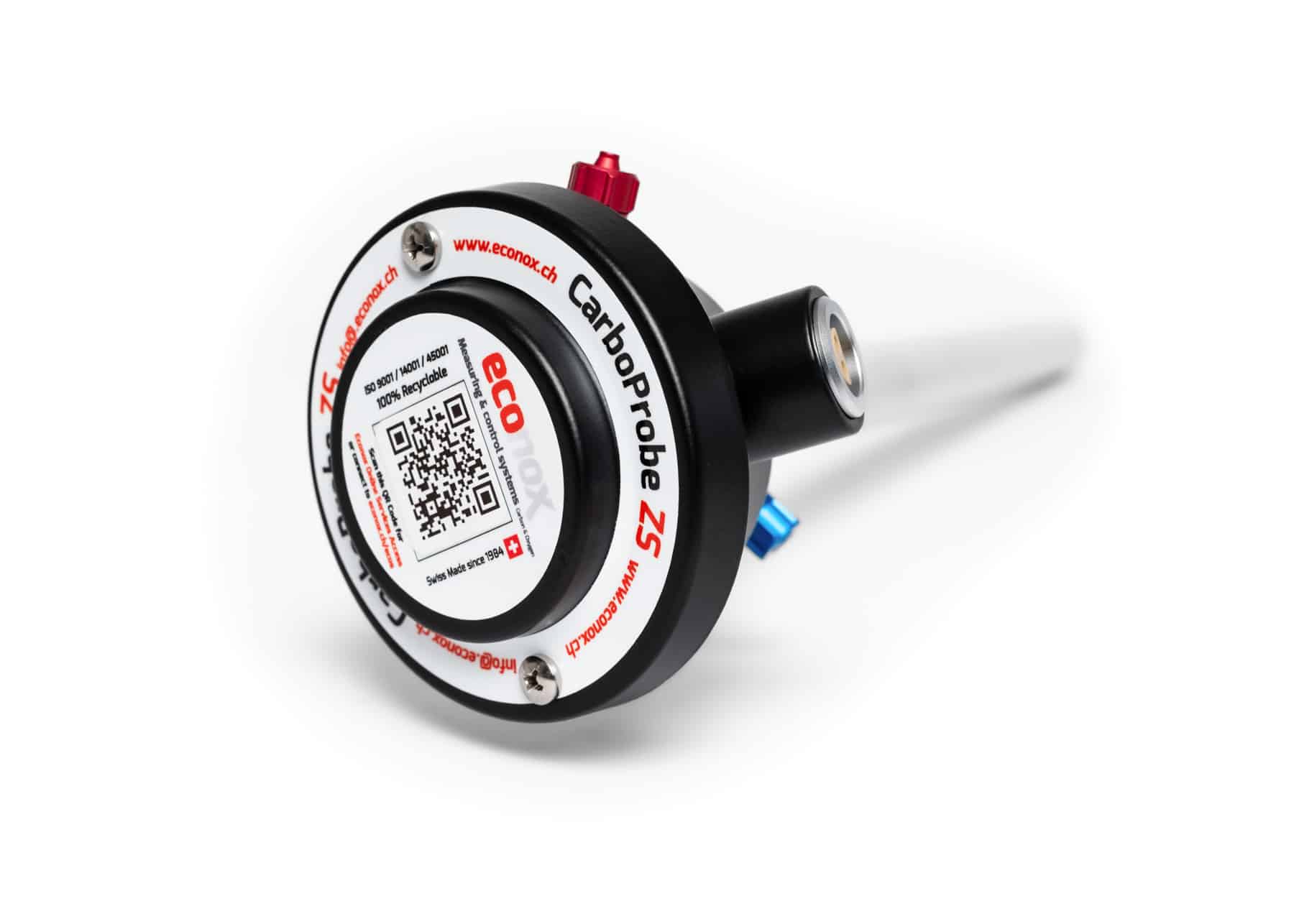 Углеродный зонд CarboProbe ZS Pro, головка и идентификационная этикетка
