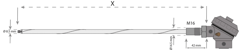 Sonde CarboProbe DS dimensions